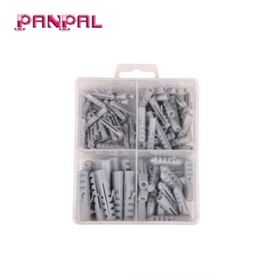 BSCI approved China factory assorted 128pcs grey plastic wall plug