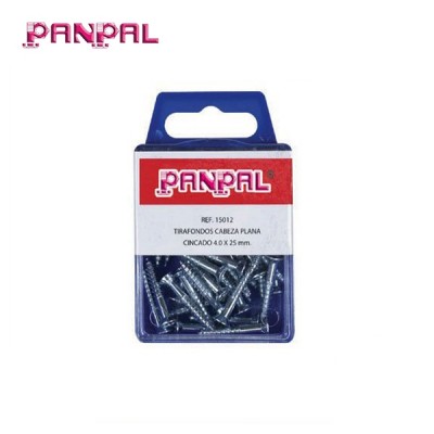 China supplier plastic clear PS box packaging steel zinc plated 26pcs 4x25mm wood screw flat countersunk head