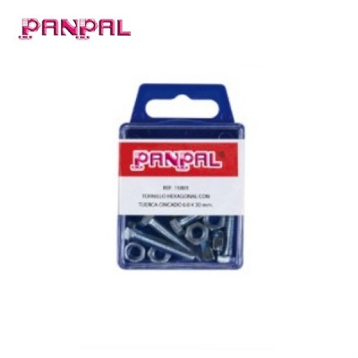 BSCI Approved factory hot sale steel zinc plated total iron furniture nuts bolts set with plastic clear PS box