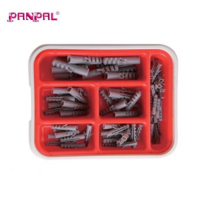 BSCI factory supply 100pcs drywall plastic wall anchor wall plug anchor set